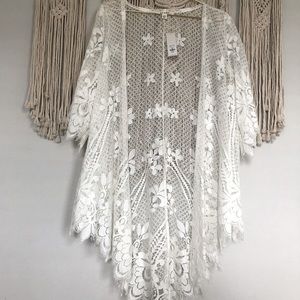 White lace coverup